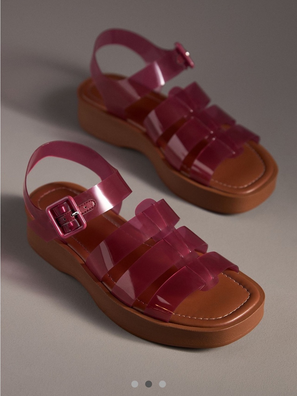 Maeve red fisherman’s red strap sandals